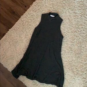 Shift mock neck gray dress